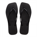 כפכפי הוויאנס לנשים HAVAIANAS SLIM SQUARE - שחור מלא
