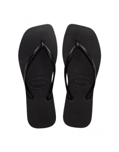 כפכפי הוויאנס לנשים HAVAIANAS SLIM SQUARE - שחור מלא