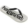 כפכפי הוויאנס לגברים HAVAIANAS TOP LOGO MANIA - לבן/שחור