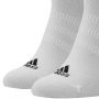 גרב אדידס לגברים Adidas Thin and Light No-Show Socks 3PP - לבן