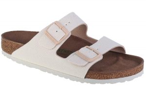 כפכפי בירקנשטוק לנשים Birkenstock  Arizona Vegan TEX  - שמנת