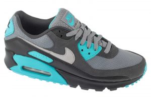 נעלי אימון נייק לגברים Nike  Air Max 90 - אפור/תכלת