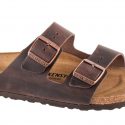 כפכפי בירקנשטוק לגברים Birkenstock Arizona - חום טופ משומן