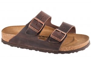 כפכפי בירקנשטוק לגברים Birkenstock Arizona - חום טופ משומן