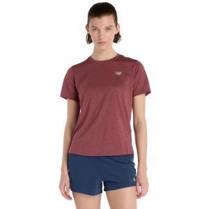 חולצת טי שירט ניו באלאנס לנשים New Balance Athletics Tee - בורדו