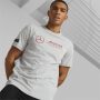 חולצת טי שירט פומה לגברים PUMA Mapf1 Logo Tee Mercedes Team - אפור