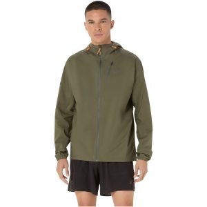 ג'קט ומעיל אסיקס לגברים Asics FujiTrail Elite - ירוק זית