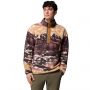 סווטשירט קולומביה לגברים Columbia  Helvetia II Printed Half Snap Fleece - חום/בז'