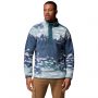 סווטשירט קולומביה לגברים Columbia  Helvetia II Printed Half Snap Fleece - כחול