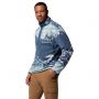 סווטשירט קולומביה לגברים Columbia  Helvetia II Printed Half Snap Fleece - כחול