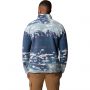 סווטשירט קולומביה לגברים Columbia  Helvetia II Printed Half Snap Fleece - כחול