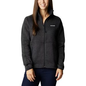 ג'קט ומעיל קולומביה לנשים Columbia  Sweater Weather Full Zip Fleece - שחור/אפור