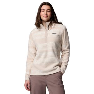 סווטשירט קולומביה לנשים Columbia  Benton Spring Printed 1/2 Snap - בז'