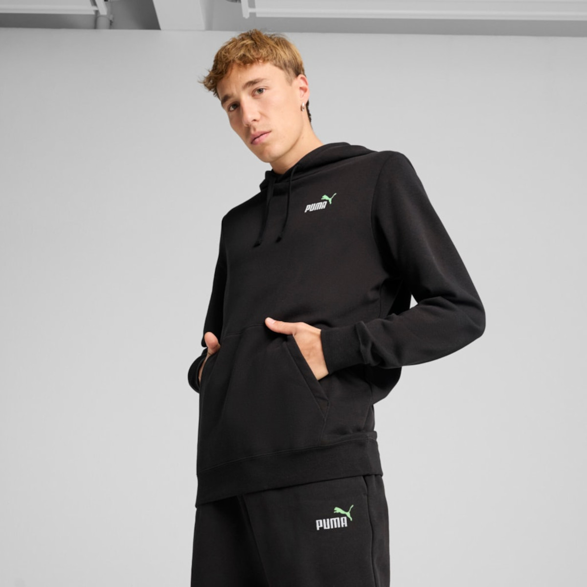 סווטשירט פומה לילדים PUMA Ess 2 Color Small No1 Logo Hoodie - שחור