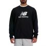 סווטשירט ניו באלאנס לגברים New Balance Stacked Logo Fren Bk - שחור