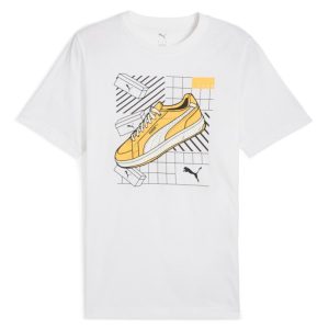 חולצת טי שירט פומה לגברים PUMA Graphics Sneaker Tee - לבן
