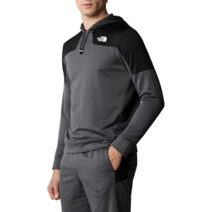 ג'קט ומעיל דה נורת פיס לגברים The North Face Ma Pull On Fleece Hood - אפור/שחור