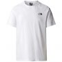 חולצת טי שירט דה נורת פיס לגברים The North Face T-shirt with logo - לבן