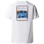 חולצת טי שירט דה נורת פיס לגברים The North Face T-shirt with logo - לבן