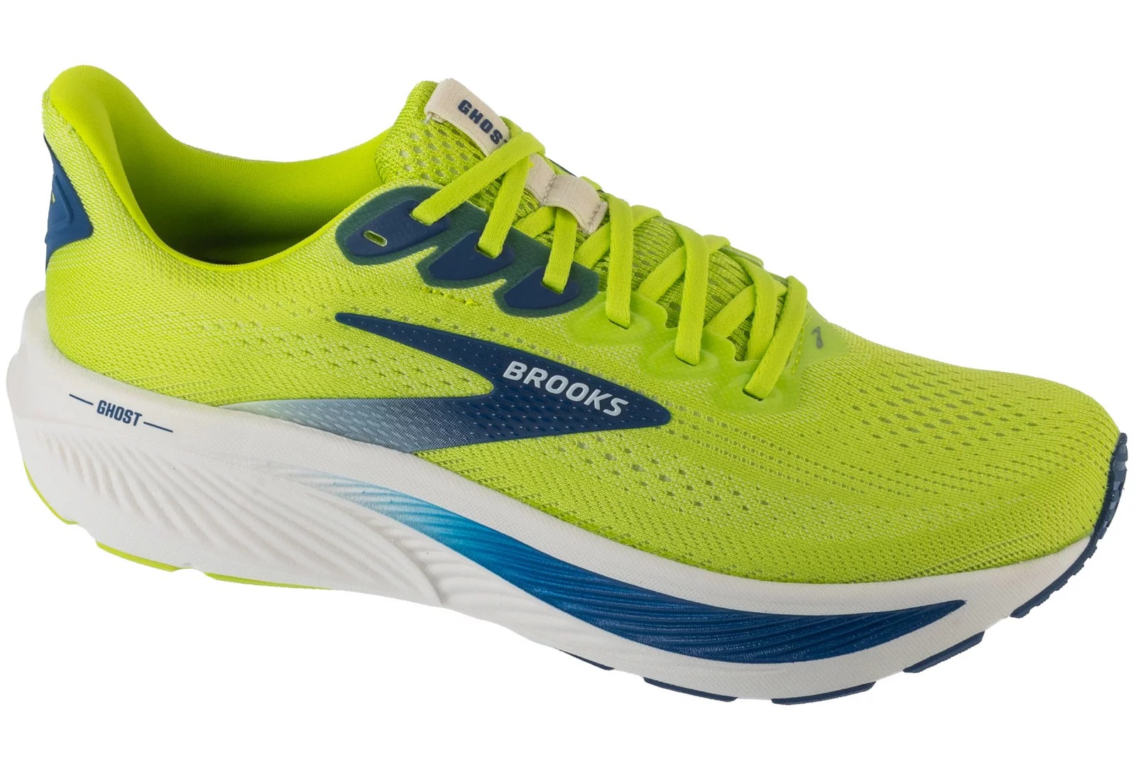 נעלי ריצה ברוקס לגברים Brooks Ghost 17 - צהוב/כחול
