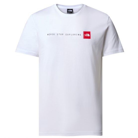 חולצת טי שירט דה נורת פיס לגברים The North Face M Ss Never Stop Ex Tee – לבן חולצת טי שירט דה נורת פיס לגברים The North Face M Ss Never Stop Ex Tee - לבן
