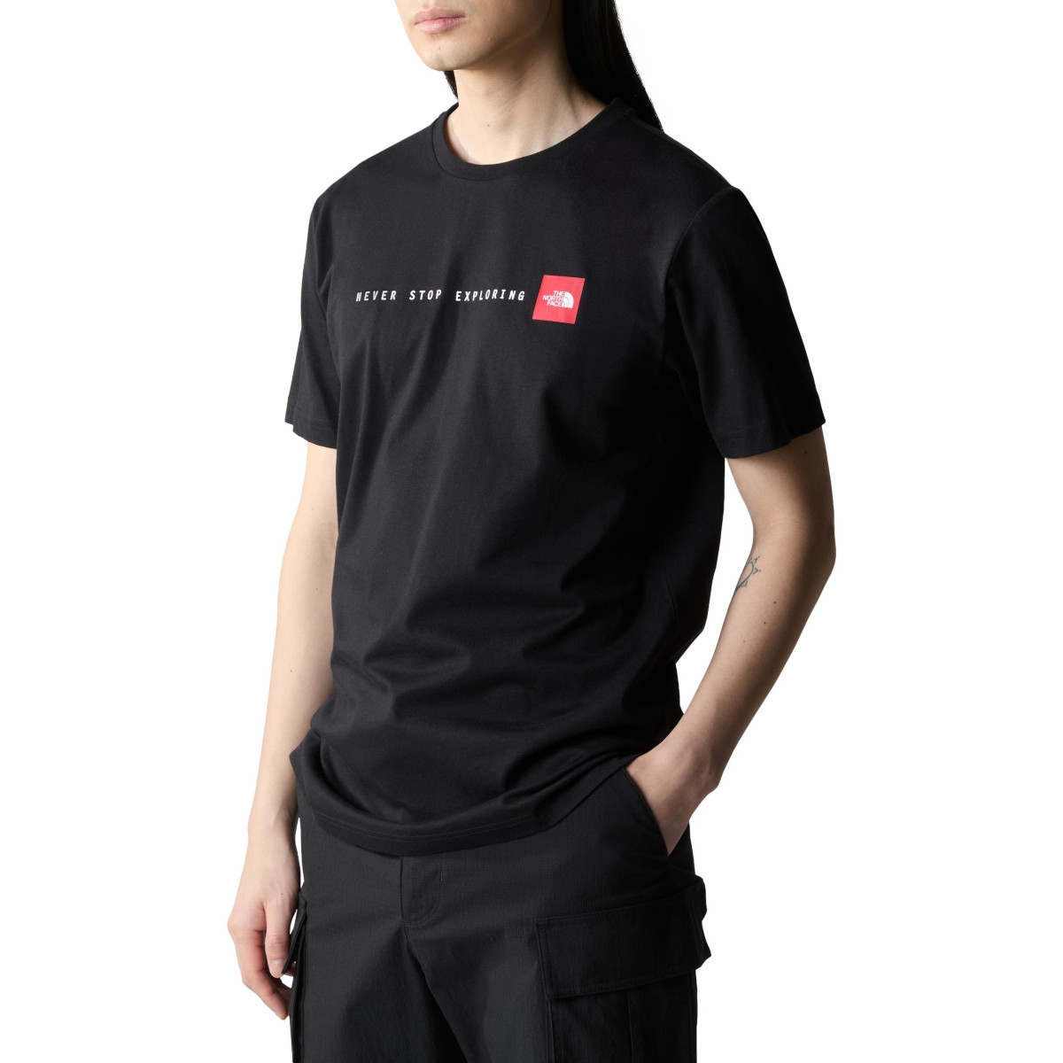 חולצת טי שירט דה נורת פיס לגברים The North Face M Ss Never Stop Ex Tee - שחור