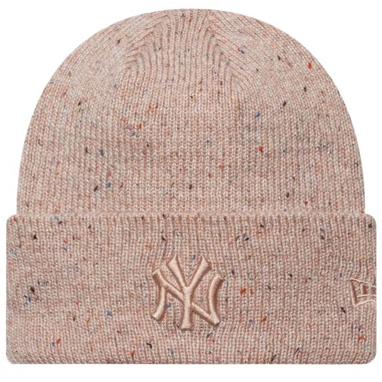 כובע ניו ארה לנשים New Era  Wmns Glitter Beanie New York Yankees Hat - בז'/צבעוני