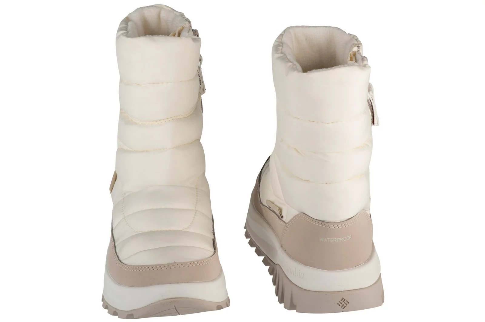 מגפי קולומביה לנשים Columbia Snowtrot Mid - לבן/בז'