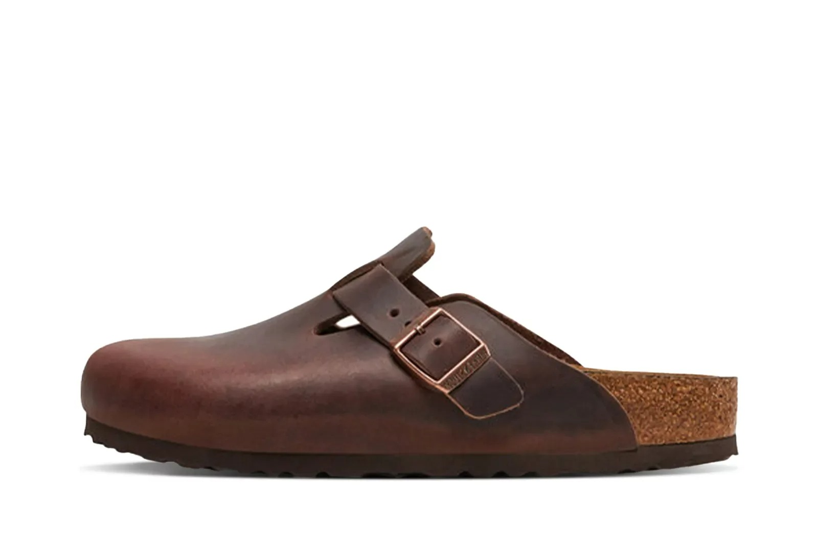 נעליים שטוחות בירקנשטוק לגברים Birkenstock Boston – חום כהה נעליים שטוחות בירקנשטוק לגברים Birkenstock Boston - חום כהה