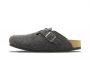 כפכפי בירקנשטוק לגברים Birkenstock Boston Wool Anthracite - אפור כהה כהה