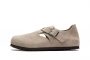 נעליים שטוחות בירקנשטוק לגברים Birkenstock London Suede Taupe - אפור אבן