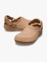 נעליים שטוחות קרוקס לגברים Crocs Classic Crafted Vegan Suede Clog - חום בהיר
