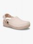 נעליים שטוחות קרוקס לגברים Crocs Classic Crafted Vegan Suede Clog - בז'