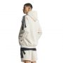 סווטשירט אדידס לגברים Adidas Basketball 3-Stripes Fleece Hoodie - לבן