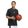 חולצת אימון אדידס לגברים Adidas Basketball Graphic tee - שחור