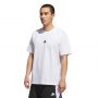 חולצת אימון אדידס לגברים Adidas Basketball Graphic tee - לבן