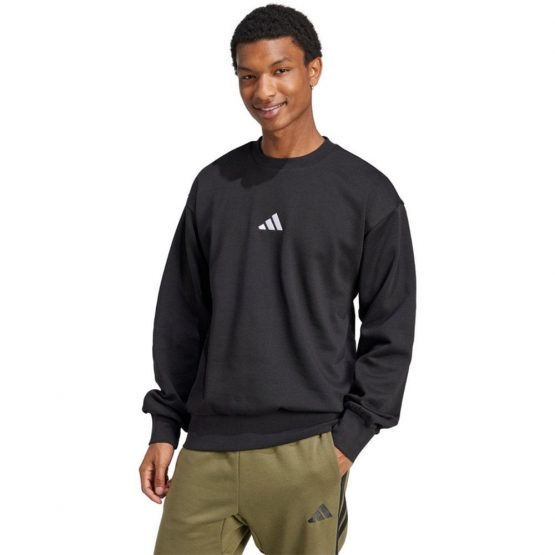 סווטשירט אדידס לגברים Adidas Essentials Feelcozy Fleece - שחור