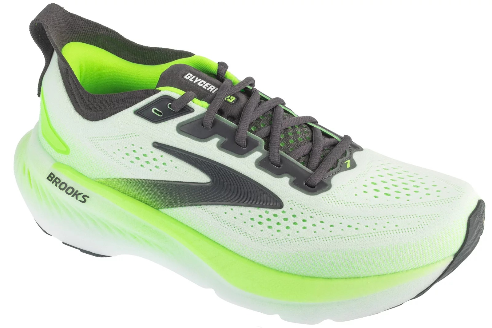נעלי ריצה ברוקס לגברים Brooks Glycerin 23 - ירוק בהיר
