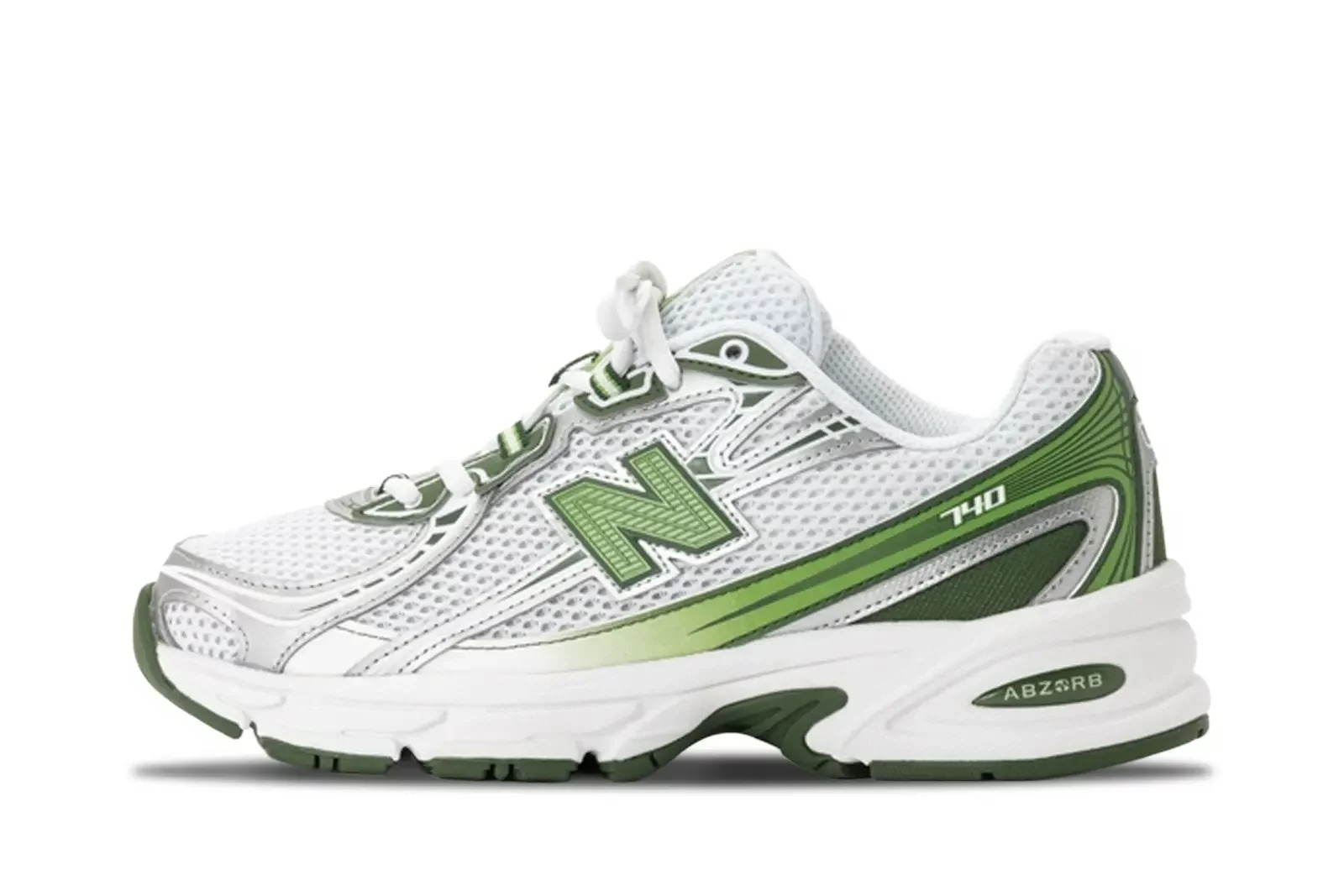 נעלי סניקרס ניו באלאנס לגברים New Balance 740 - לבן/ירוק